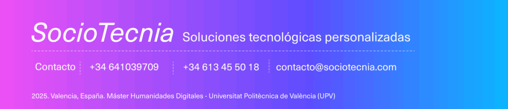 Imagen de autoría propia. Creada para el proyecto como anuncio de contacto para SocioTecnia 